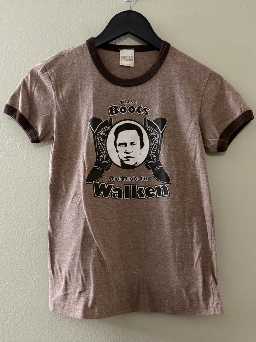 Vintage Style Christopher Walken Ringer Tee Shirt Medium Made in USA